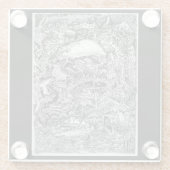 大黒柱を待ち構えて ガラスコースター (裏面)