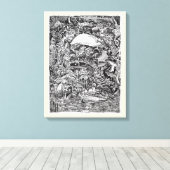 大黒柱を待ち構えて キャンバスプリント (インサイチュ (ウッドフロア))