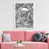 大黒柱を待ち構えて キャンバスプリント (インサイチュ (リビング))