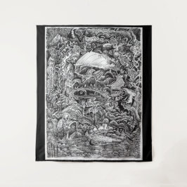 大黒柱を待ち構えて タペストリー