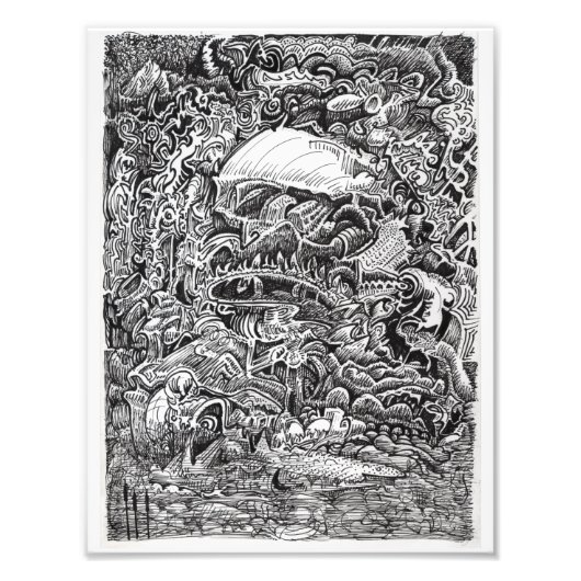 大黒柱を待ち構えて フォトプリント            (正面)