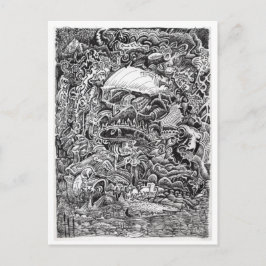 大黒柱を待ち構えて ポストカード