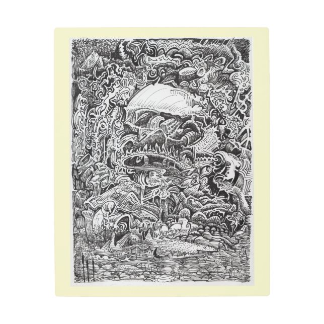 大黒柱を待ち構えて メタルプリント (正面)