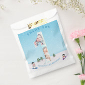 大1歳の誕生日の冬の雪の氷フォトコラージュ フェイバーバッグ (封をした状態)