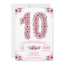 大10誕生日緑葉少女ピンクの花