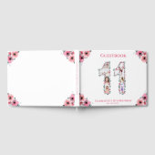 大11誕生日フォトコラージフラワーガールホワイト ゲストブック (全面)