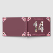 大14誕生日フォトコラージフラワーガールピンク ゲストブック (全面)