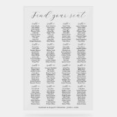 大16台24x36座席表結婚の アクリルサイン (正面)