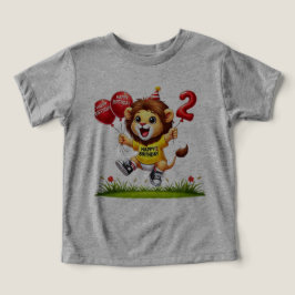 大2お祝い：風船のあるライオン