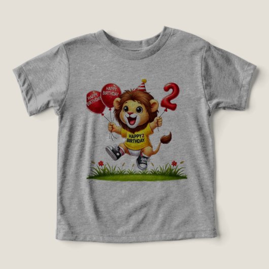 大2お祝い：風船のあるライオン (デザイン正面)