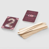 大2歳の誕生日の女の子フォトコラージュピンクの花 ハンドファン (組立なし)