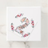 大2歳の誕生日の女の子フォトコラージュピンクの花 フェイバータグ (インサイチュ)