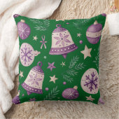 大20インチx 20インチクリスマス装飾用クッション(紫) クッション (ブランケット)