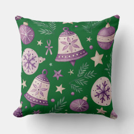 大20インチx 20インチクリスマス装飾用クッション（紫） クッション