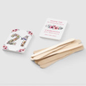 大21歳の誕生日フォトコラージピンクフラワーホワイト ハンドファン (組立なし)