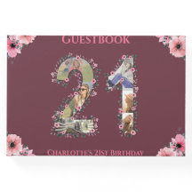 大21歳の誕生日フォトコラージュ花少女の女性