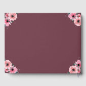 大21歳の誕生日フォトコラージュ花少女の女性 ゲストブック (裏面)