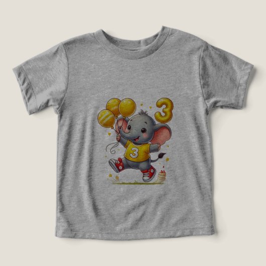 大3お祝い：風船トッド付き象 (デザイン正面)