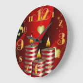 大3クリスマスキャンドル時計 ラージ壁時計 (傾斜)