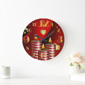 大3クリスマスキャンドル時計 ラージ壁時計 (ホーム)