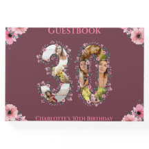 大30歳の誕生日フォトコラージュ花女性