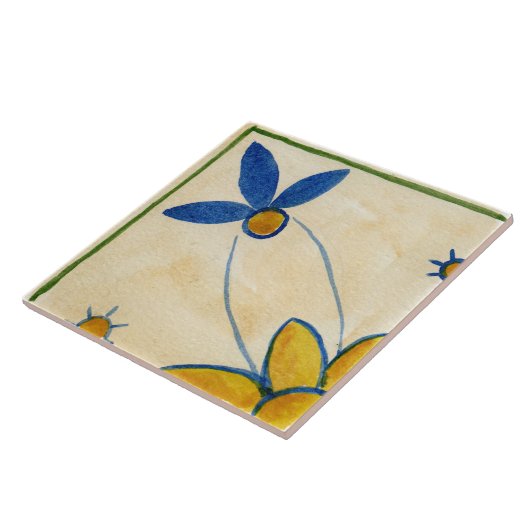 大4分の1セラミックタイルシチリア – スタイル"ピンク" タイル (側面)