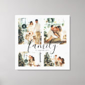 大4枚フォトホワイトファミリーコラージュのキャンバス印刷 キャンバスプリント (正面)