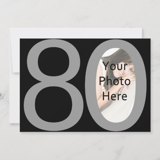 大8-0フォトバースデーパーティ招待状 招待状 (正面)