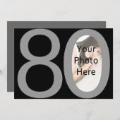 大8-0フォトバースデーパーティ招待状 招待状 (正面/裏面)