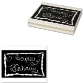 大:スケッチテンプレート誕生日ゴム印 ラバースタンプ (押印)