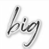 "大"ビニールステッカー透明ソロリティLilギフト シール (正面)