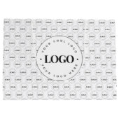 大・中小企業のカスタムビジネスロゴパターン ラージペーパーバッグ (裏面)