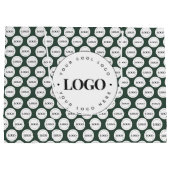 大・小企業のカスタムビジネスロゴパターンL ラージペーパーバッグ (裏面)