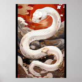 【大】幸運の白蛇／Lucky white snake ポスター