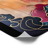 【大】黄金の牛と夢の雲／Golden Bull and Dreamy Clouds ポスター (角)