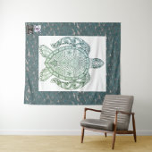 大（68 x 80インチ）カメのタペストリー タペストリー (インサイチュ(横))