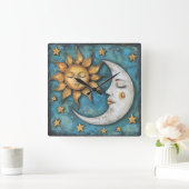 天お洒落の スクエア壁時計 (ホーム)