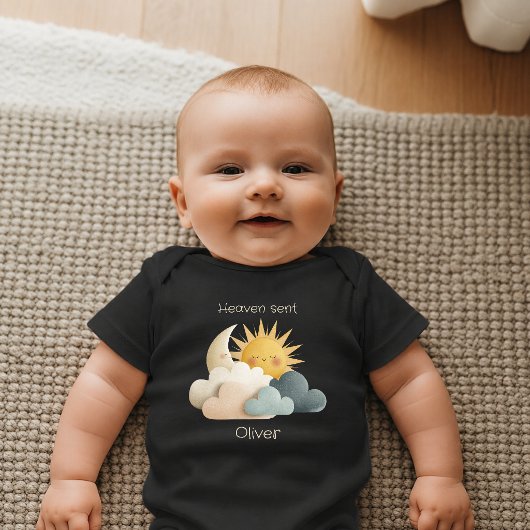 天からの新生児 ベビーボディスーツ