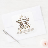 天からの贈り物イエス クリスマスの降誕の聖書 スクエアシール (封筒)