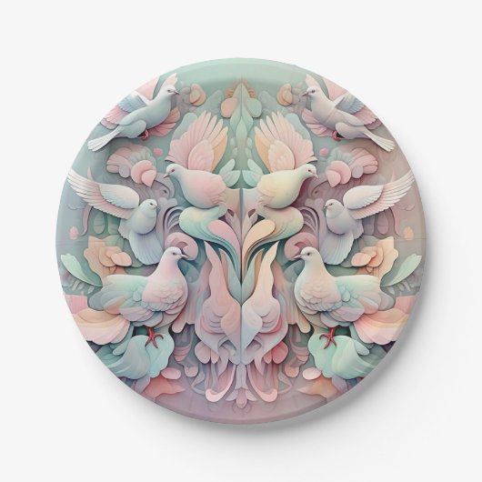 天からの降下" ペーパープレート (正面)