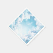 天から降りてきた青空の雲 ベビーシャワー スタンダードカクテルナプキン (角)