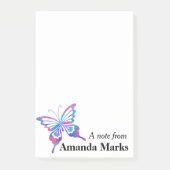 天かわいらしの蝶パーソナライズされた類 ポストイット (正面)