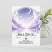 天かわいらし線デジタル誕生日 招待状 (スタンド正面)