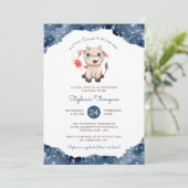 天がん星占いサイン赤ちゃんシャワー 招待状 (スタンド正面)