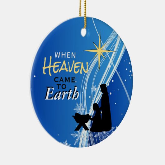 「天が地に降りてきた」クリスマス・ナティビティ セラミックオーナメント (右)