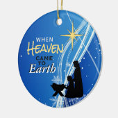 「天が地に降りてきた」クリスマス・ナティビティ セラミックオーナメント (左)