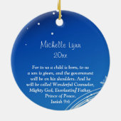 「天が地に降りてきた」クリスマス・ナティビティ セラミックオーナメント (裏面)