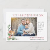 天と自然が平和に歌う ホリデーカード (正面)