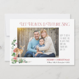 天と自然が平和に歌う ホリデーカード