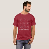 「天と自然が歌うように」フラワーラインアート Tシャツ (正面フル)